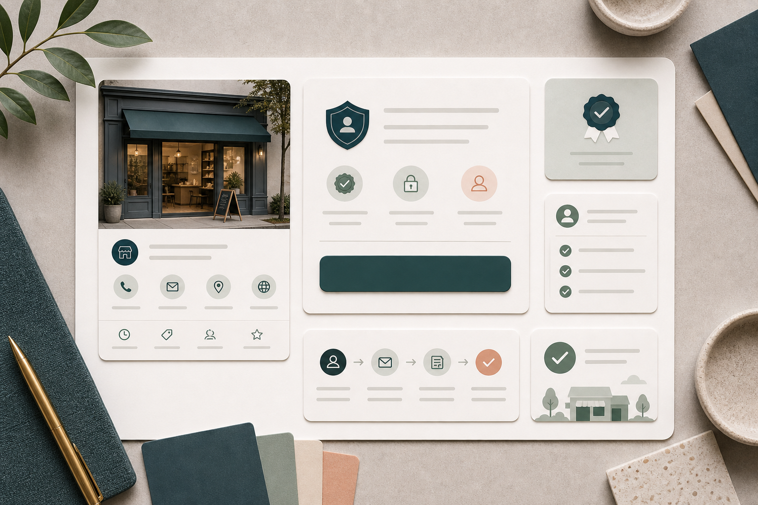 Editorial listing claim call-to-action with verification and owner handoff cards.